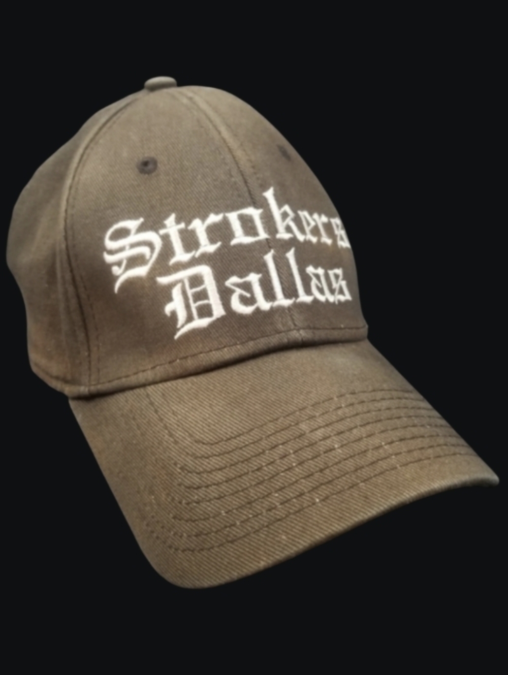 STROKERS DALLAS BROWM BASEBALL STYLE CAP-BIKER BAR